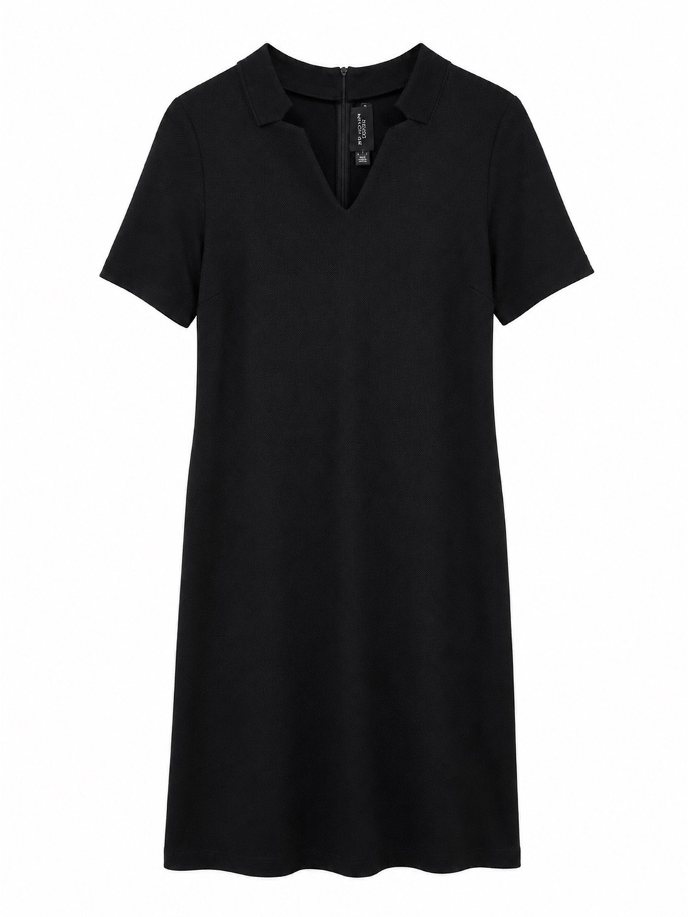 St John Caviar Black Wool Knee-Length Dress US 10